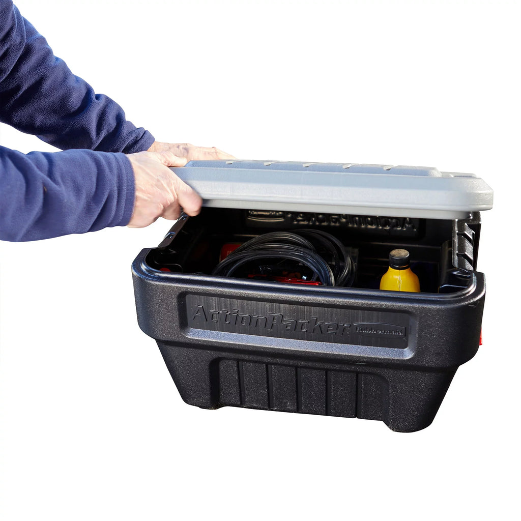 Plastic Container Storage Pack) (4 8 Box Gallon Latch Lockable Rubbermaid