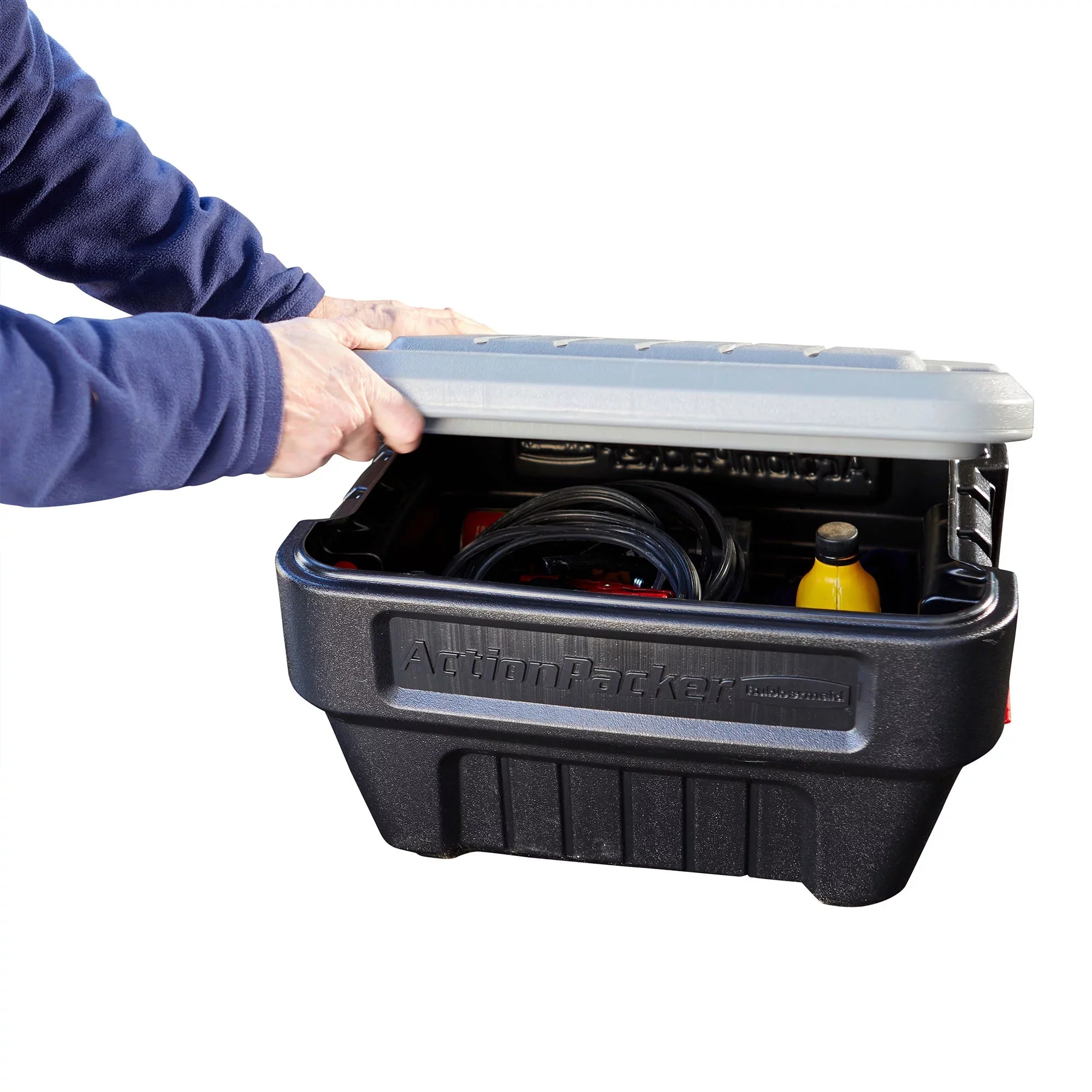 Plastic Container Storage Pack) (4 8 Box Gallon Latch Lockable Rubbermaid