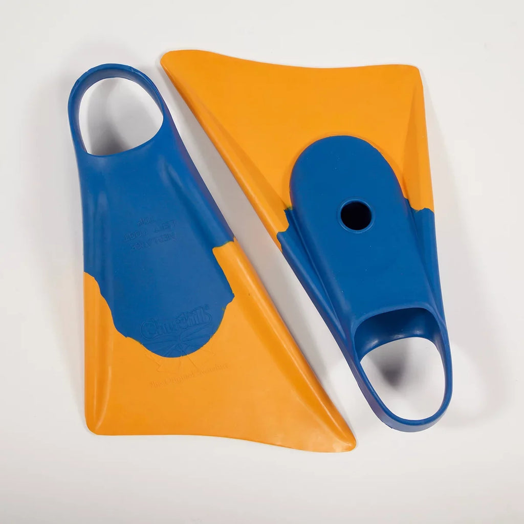 Unisex Makappuu Rubber Floating Medium Adult Swim Blue/Orange, Fins, Churchill