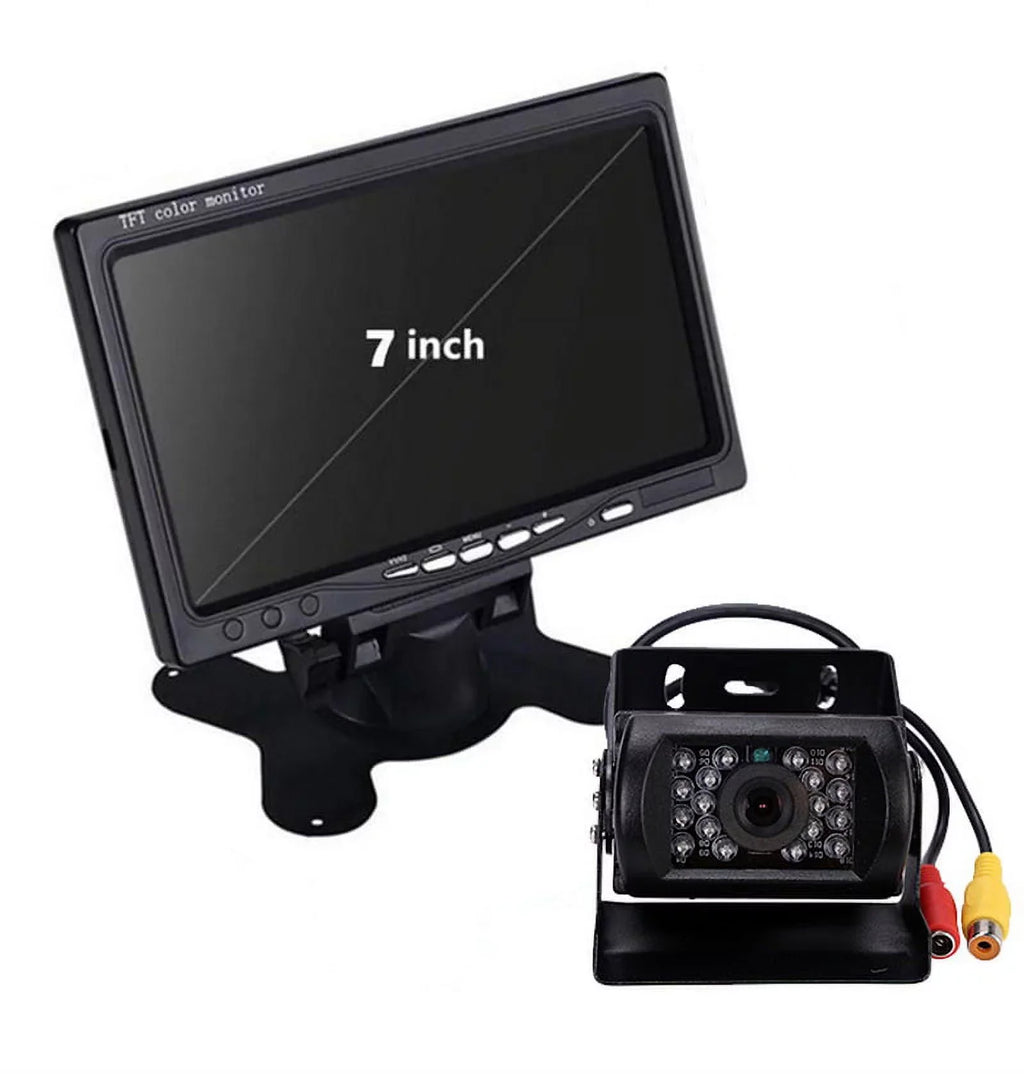 feet with Night RV Vision+32 Van cable IR 12V/24V Bus TFT parking camera Car Car for LCD Truck LED system 18 7inch Monitor reverse