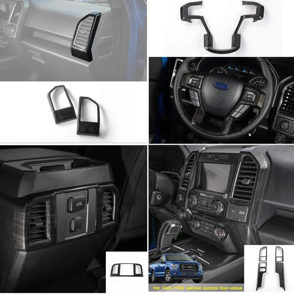 pcs Car F150 ABS Teledu Console 8 Trims m Cover Center Interior