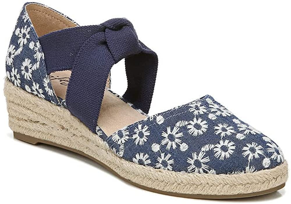 dimension Kascade Flops Blue/White & W Women's Flip LifeStride Sandals 8.5