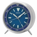 QXE065LLH Beep inch Analog Arabic Clock Metal Quartz Mai T Case Blue Alarm Seiko 4