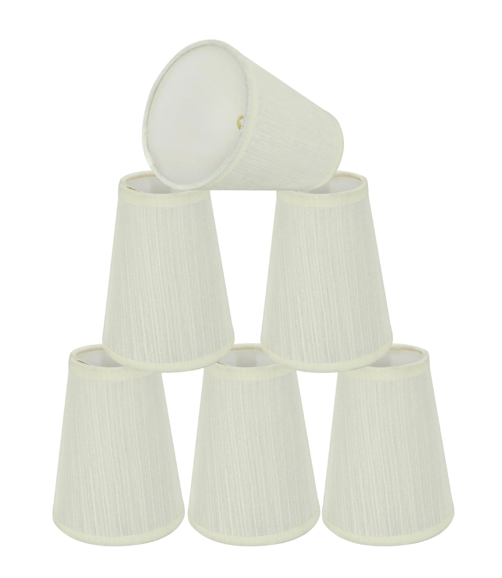 6) Fabric of Candelabra 4'' Corporation Aspen Empire Creative Shade (Set