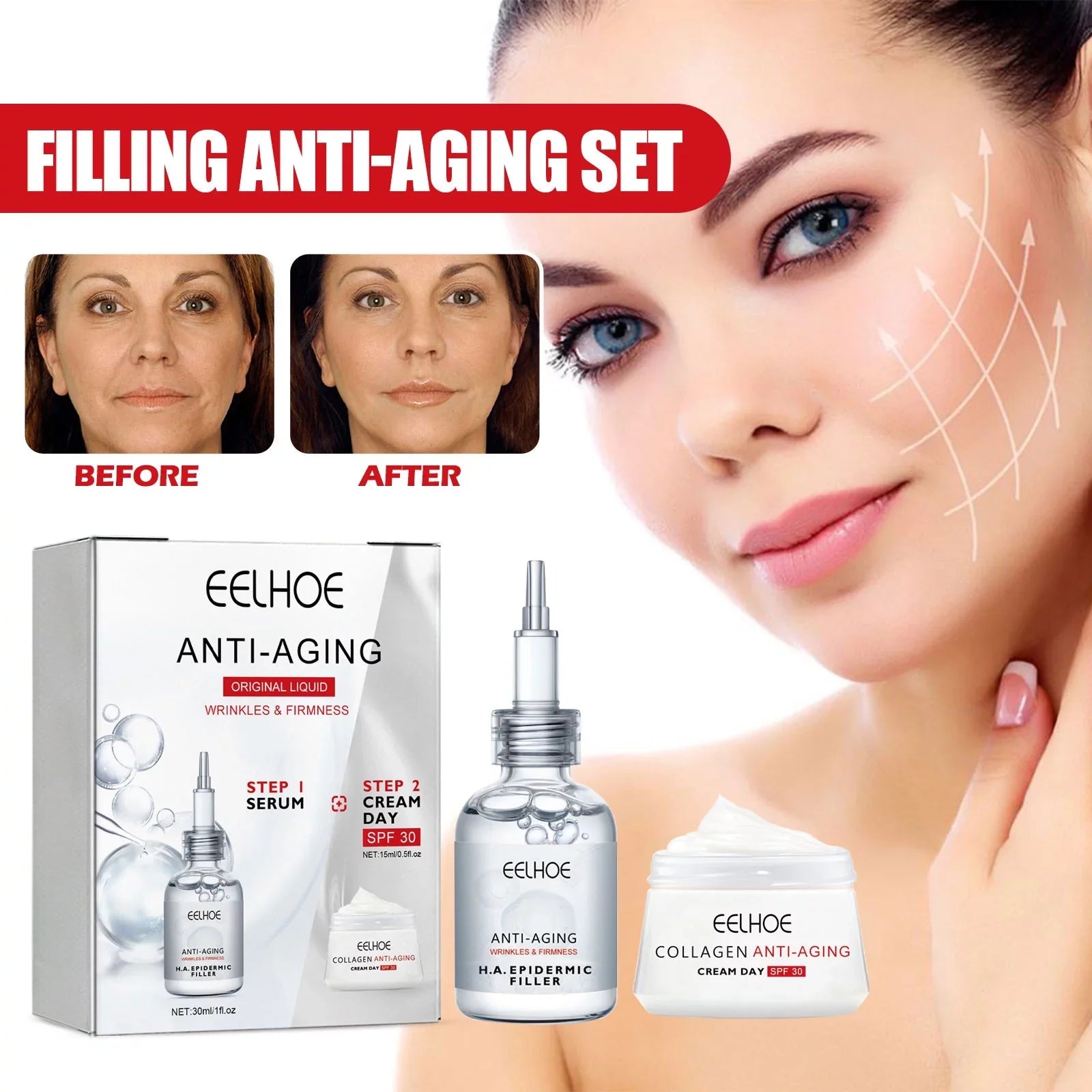 Moisturize Face Moisturize, Lines, Essence, Anti-wrinkle Oil Tea Filling Tighten Tender Aging, Cream Fine Skin, Yuxuan Tree Fade Suit, Resist 30ml, And