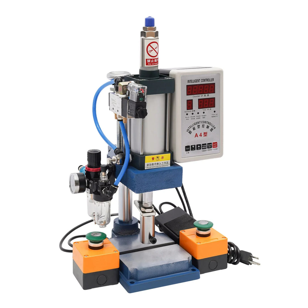 Adjustable with Punch Pneumatic Machine Press Equipment Controller, 440lb Digital New 4V210-8