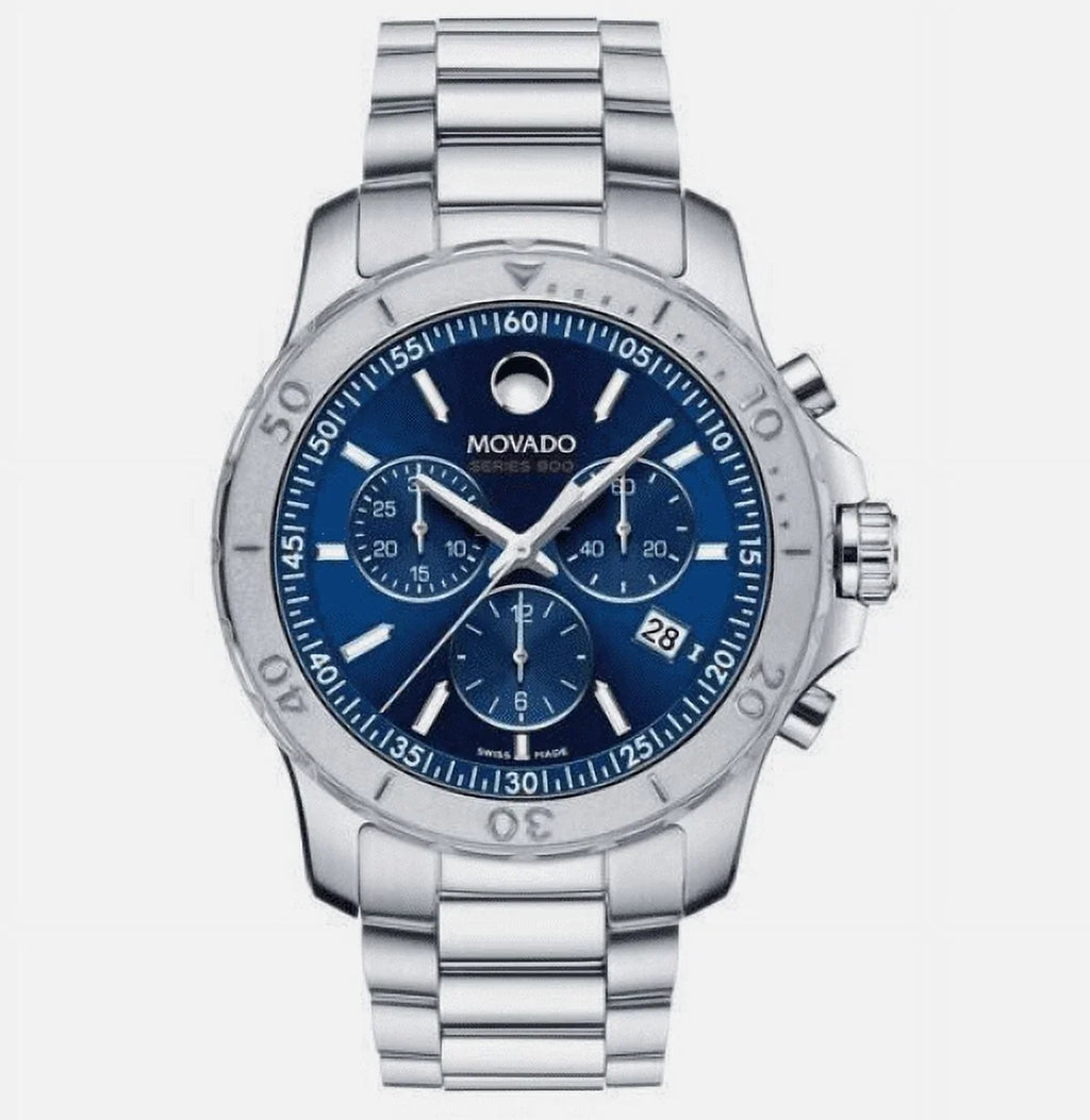 Collection Movado 2600151 Series Made S/Steel 800 Dial Swiss Mens Blue Watch