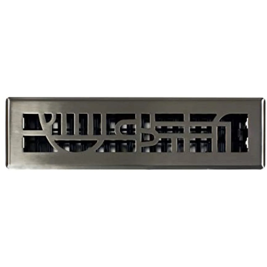 Brushed Nickel Decor 2x12, Grates Register, Floor ADH212-NKL