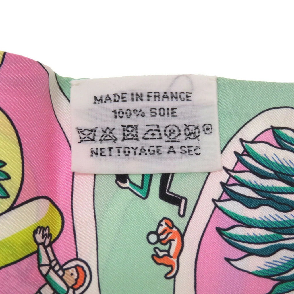 Scarf Hermes Exposition (Fair) Pre-Owned Twilly Silk Universelle Rose