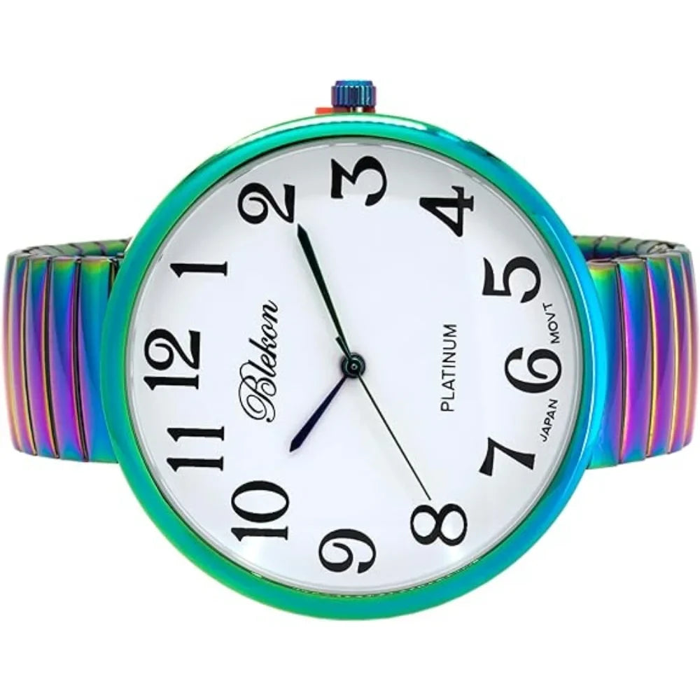Fashion Band Blekon Large Face Movement Super Collections New PC21J Stretch Japanese Watch
