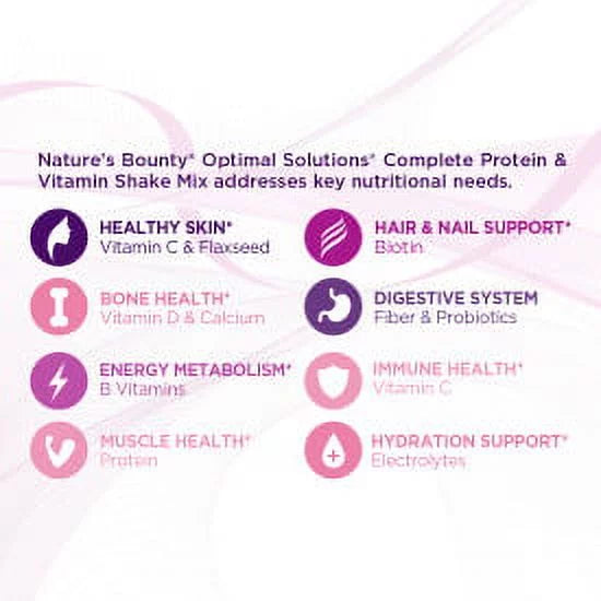 Vanilla, Powder 1 Protein Bounty Nature's Optimal Solutions With Collagen, Lb