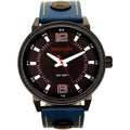 Blue 48.5mm Black Strap Watch Dial, Wrangler