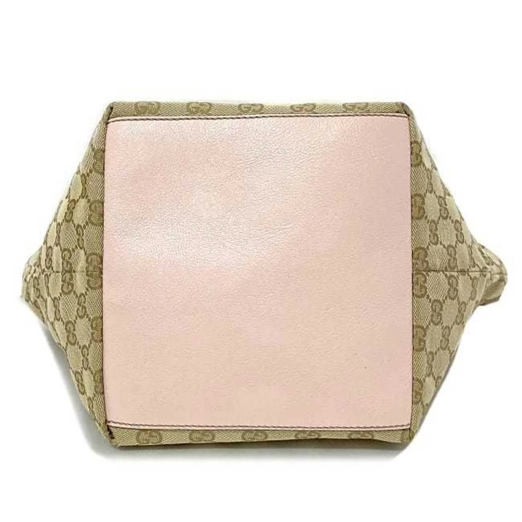 Blue Handbag (Good) Canvas GG Women's Pink Pre-Owned Beige Tote Pastel 131228 Leather Bag
