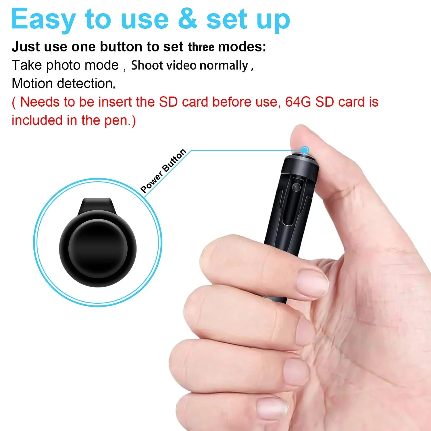 Camera Video Meetings HD Recorder, Portable Indoor for Security Video Pocket Camera Camera Recording Classroom 1080P