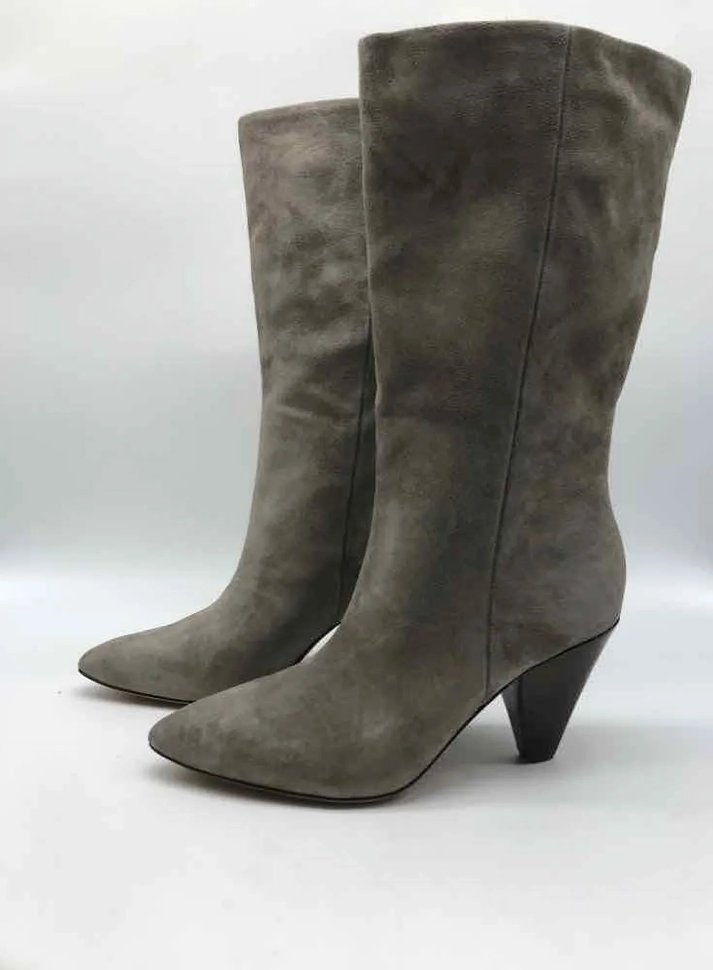 dimension Beard 6 Tall Boots Grey Veronica Pre-Owned