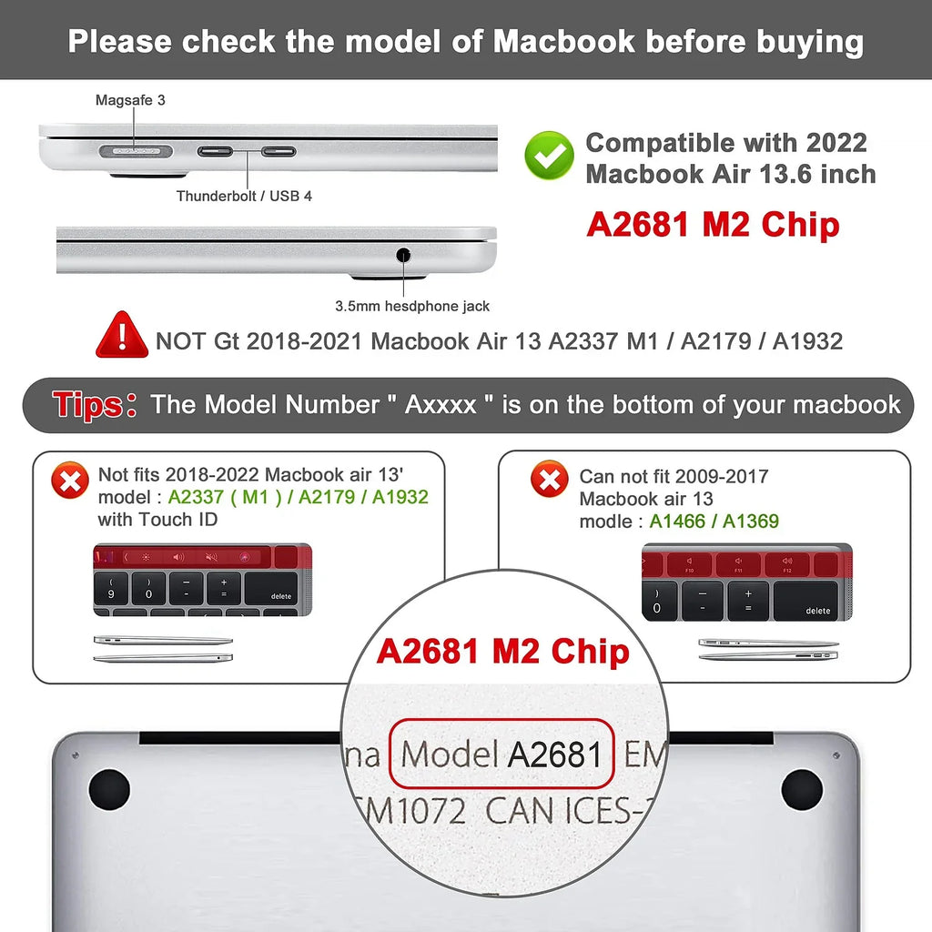 Sleeve Keyboard Crystal with Laptop Cover Hard-Shell Techprotectus Clear (TP-CYC-K-MA13M2)