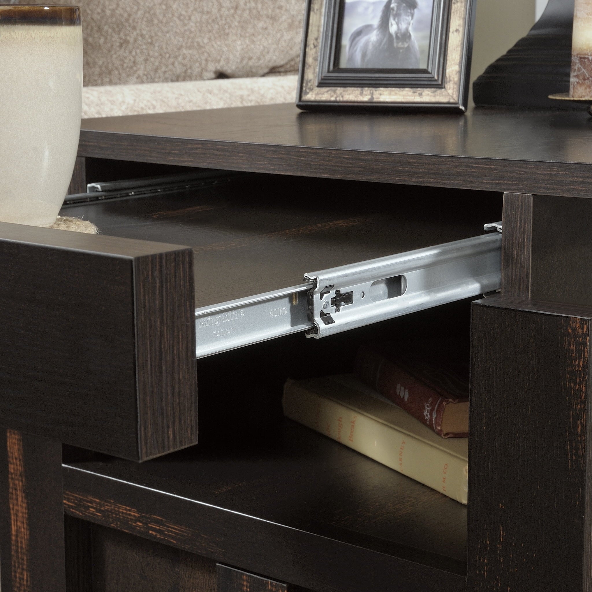 End Char Sauder Dakota Finish Table, Pass Pine