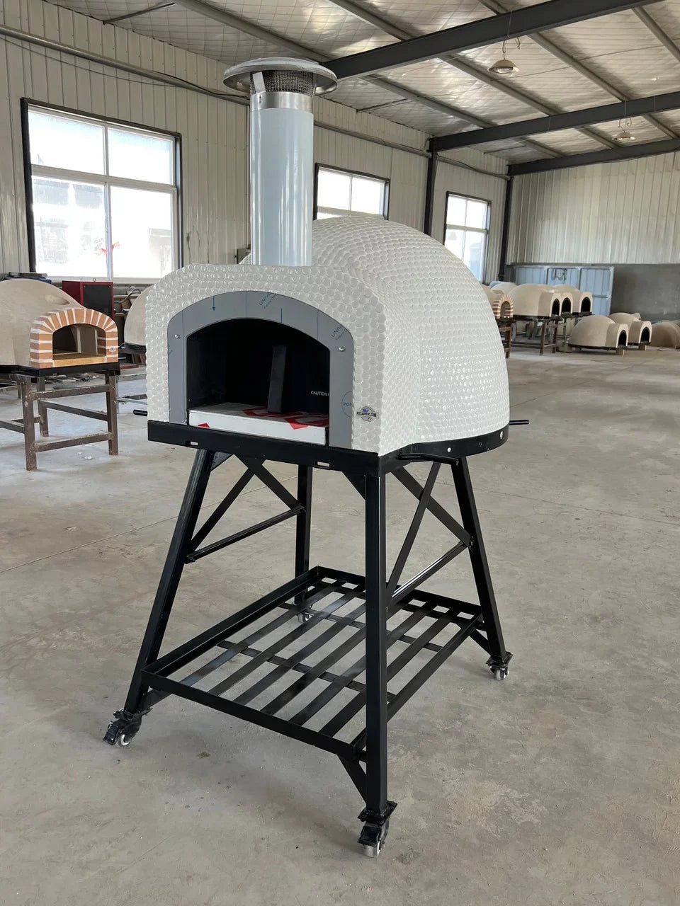 Clay / / Penny Tiles exterior Cement Pizza Ovens Pizza Circle Fired White Wood Tiled with Oven Mosaic OP81 -