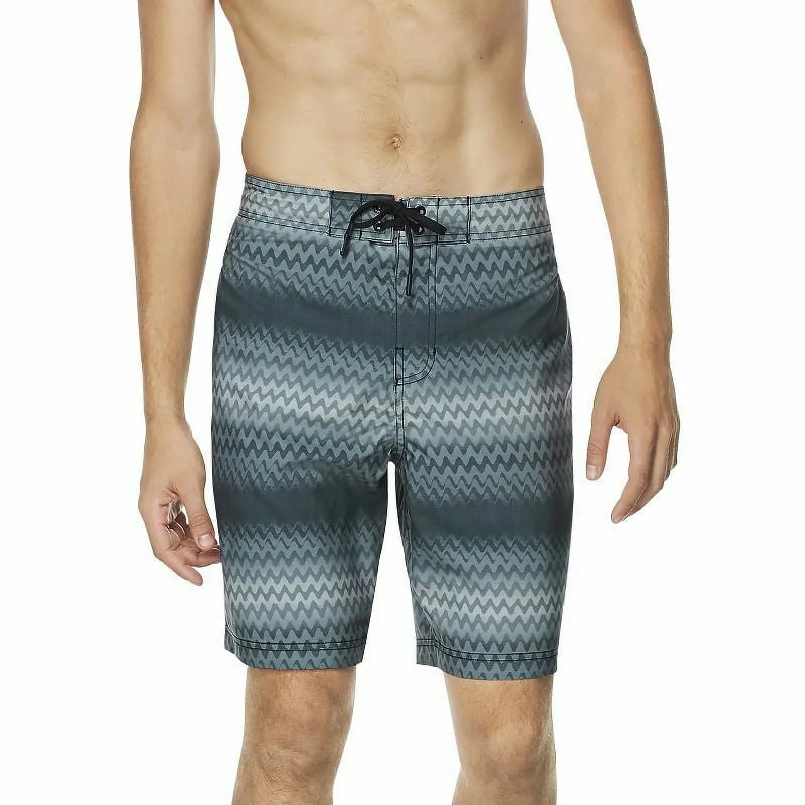 Stripe Dwr Shorts Black-Large Bondi Stretch Purview 2-Way Speedo Men's 20" Board