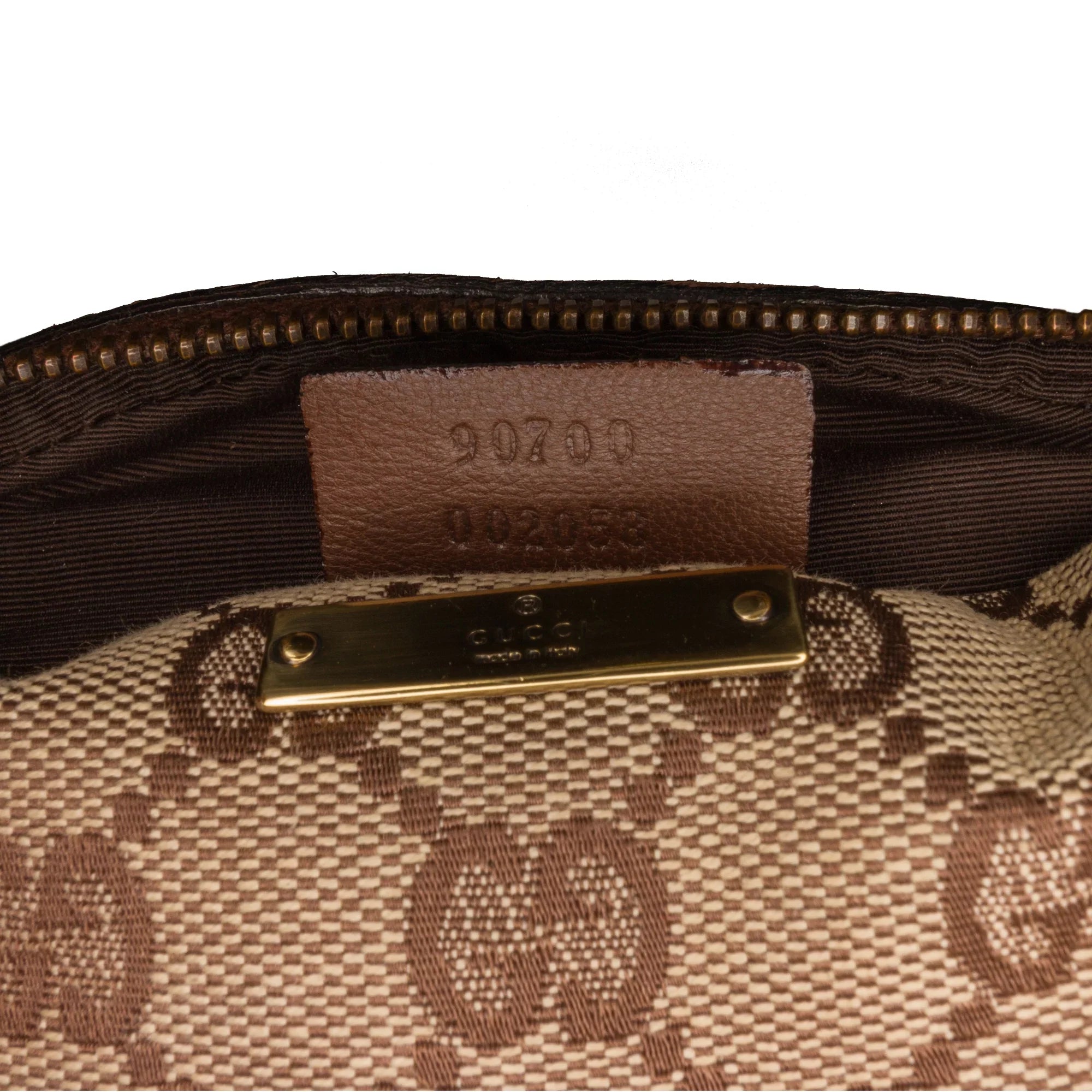 Bag Pre-Owned Unisex (Good) Round Canvas Crossbody Crossbody GG Fabric Authenticated Brown