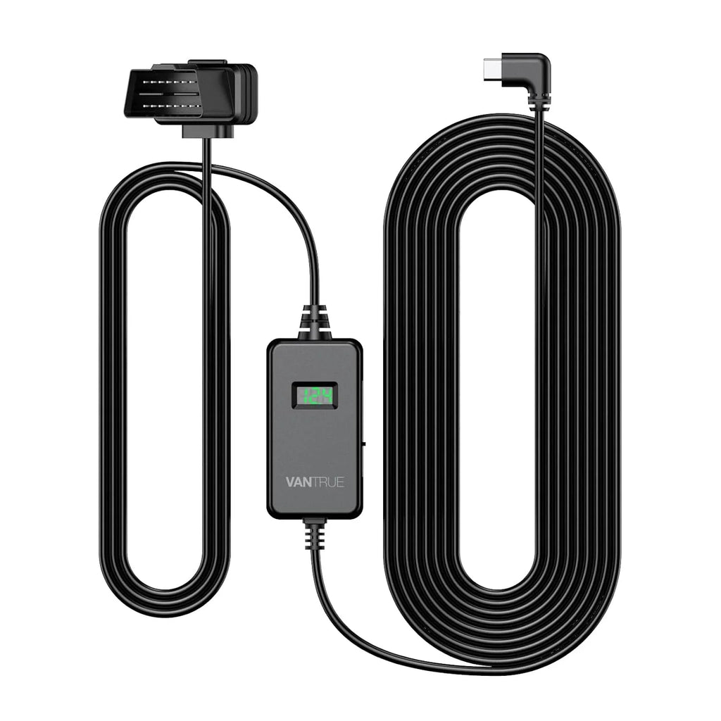 for with Hardwiring Dashcams Vantrue listing) USB-C Cable LCD (See OBD Screen