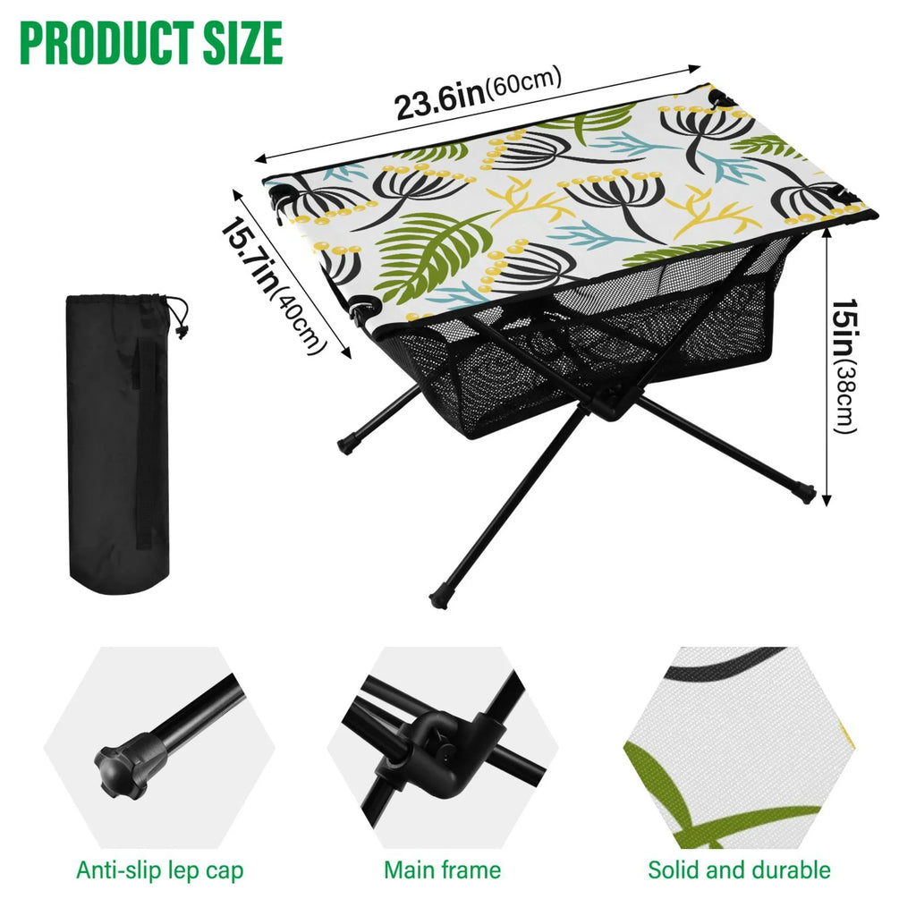 Beach Camping Table Storage Leaves for with Folding Fishing Portable BBQ Table Compact Travel Picnic Table exterior Bag