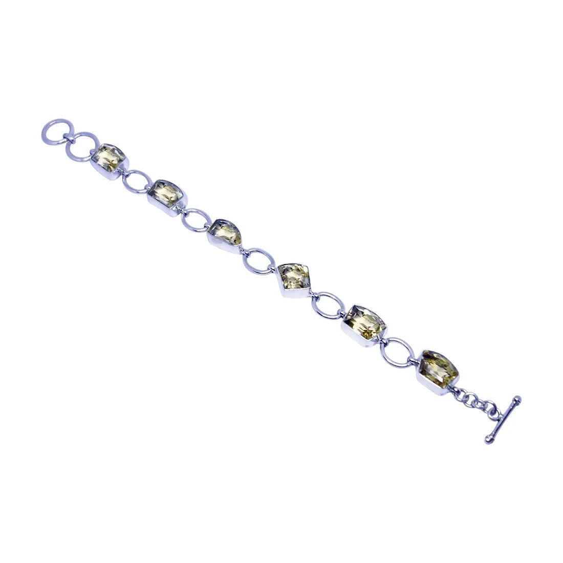 for Bracelet Handmade Gemstone, 925 Designer Women, Quartz Bracelets, Natural Jewelry Lemon Fashion Silver