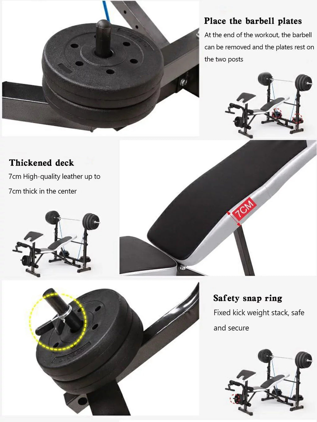 Developer Stock and Press Crunch Workout Leg Olympic Bench, Body Equipment Handle Workouts, Preacher US Home Weight Home for Workouts Bench with At Curl, Champ for