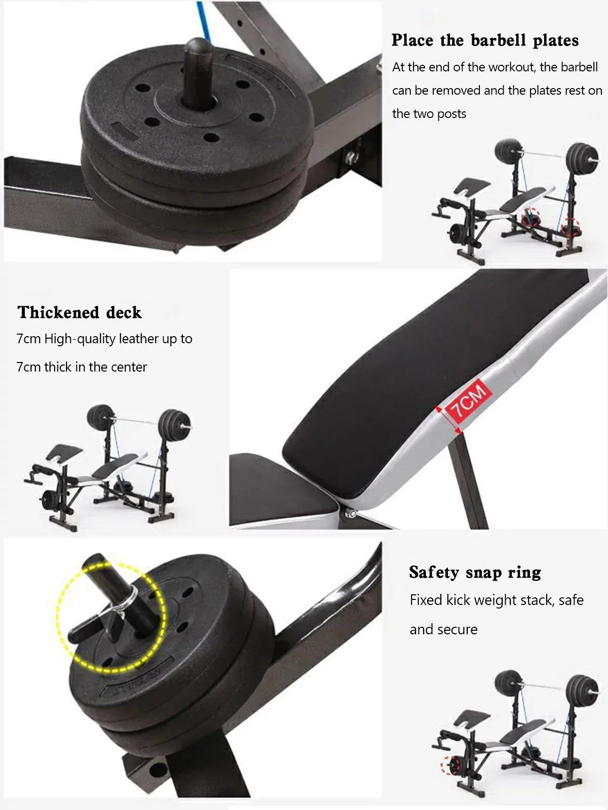 Developer Stock and Press Crunch Workout Leg Olympic Bench, Body Equipment Handle Workouts, Preacher US Home Weight Home for Workouts Bench with At Curl, Champ for