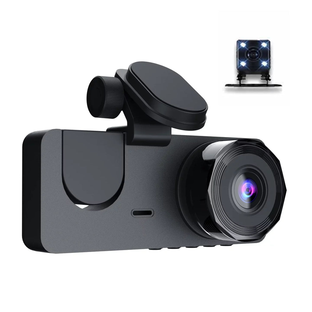 Shinysix DVR Rear Driving & Night-Vision Inside Camera Dashcam Detection Recorder Lock Motion Loop Inch 1080P 2 Recording Screen Camera Front Dash Support One-Key &