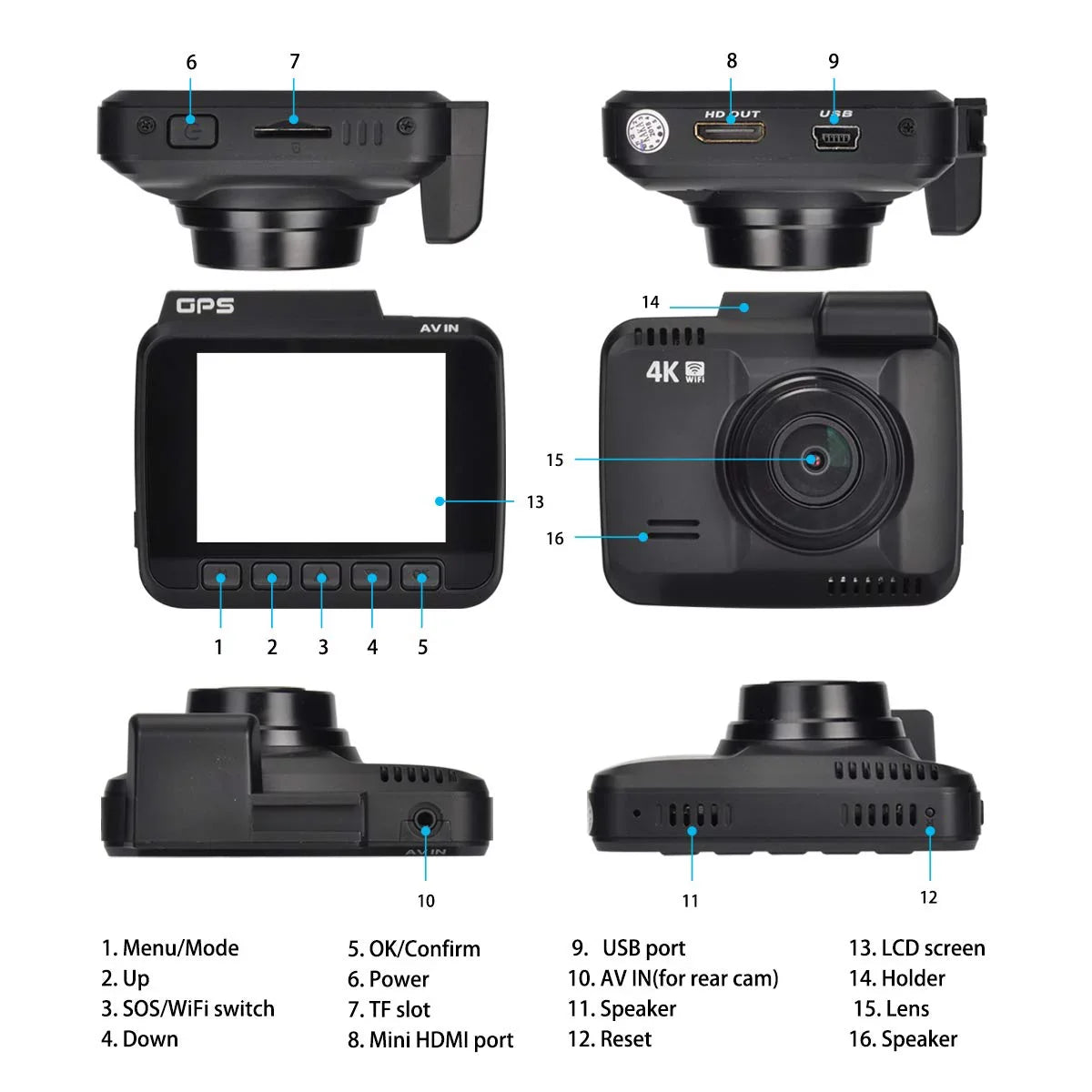 View, Cam, Motion Dashboard Driving 24FPS Novatek Built-in Parking 150° WDR, Dash 2160P Record, WiFi App Detect, Angle, Wide Loop Car G-Sensor, Chip, Mode Recorder Iseebiz Cam GPS,
