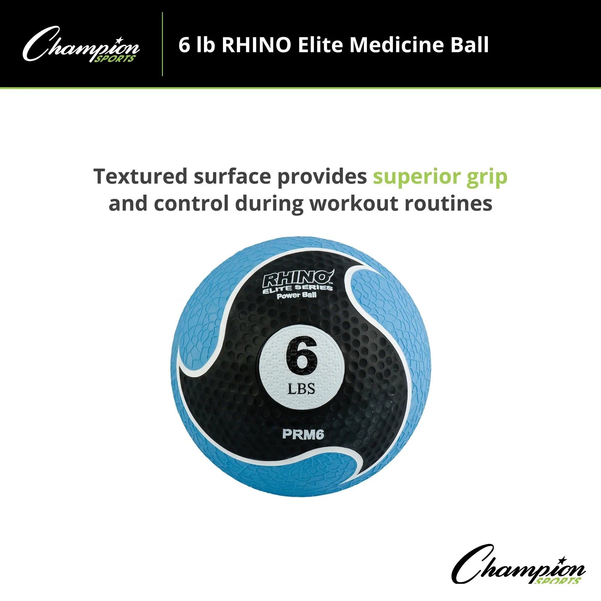 6lb Champion Elite Sports Medicine Rhino® Ball