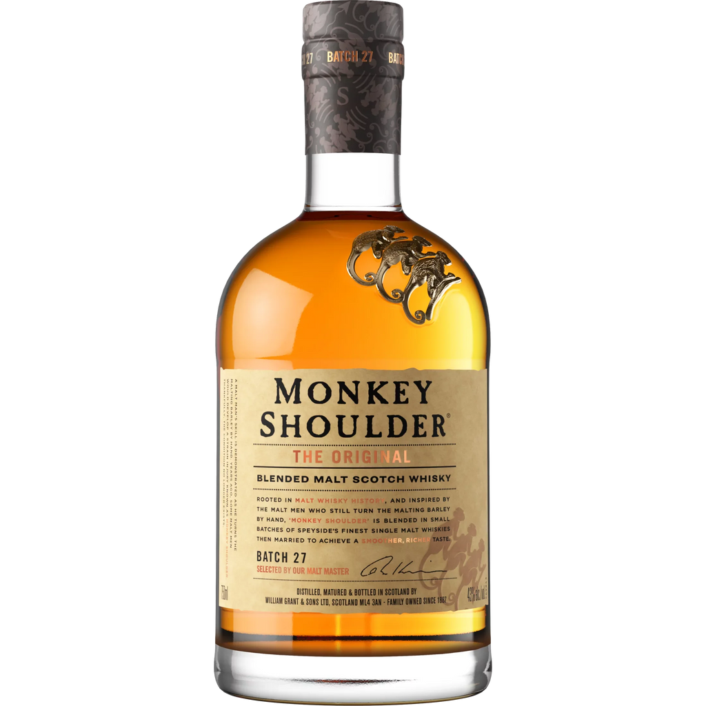 Glass Scotch Shoulder 43% ABV 86 Whisky, Proof Monkey Bottle, 750ml