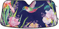 Sun Shade,Blocks Hummingbird SUV Vehicle to Windshield Ray Shield Car Sun Bestwell Keep Shade Truck,55 Sun Cool x Flower Front UV for Your Protector Inch Fits Folding 27.6 Visor