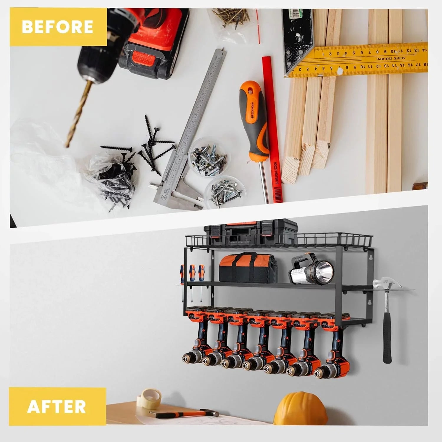 Layers Wall Holders 7 Rack Power Drill Organizer, with Storage Tool 3 Mount SPECSTAR