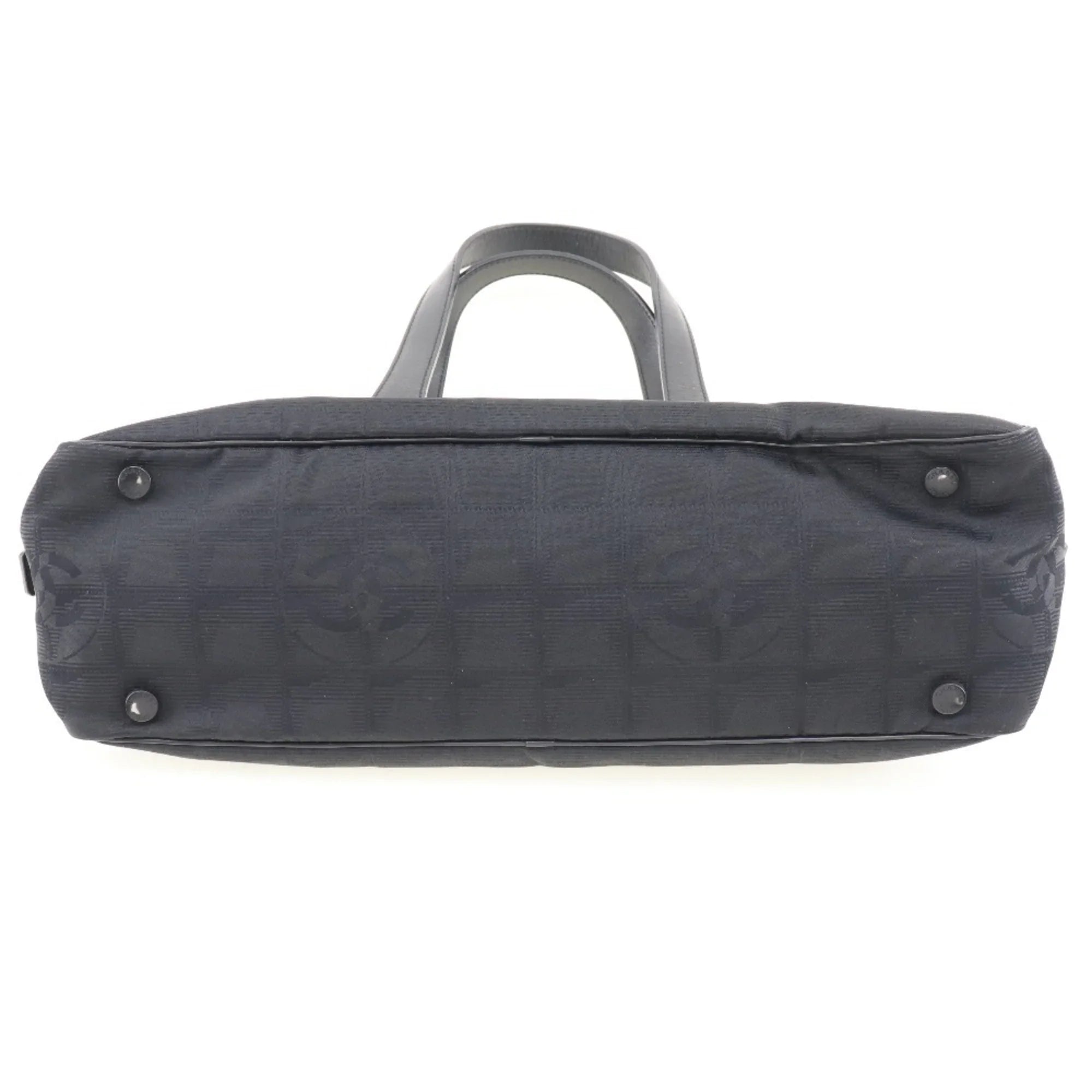 Boston Black Used Handbag Nylon A15828 Canvas Travel New Ladies Authenticated Line Mini