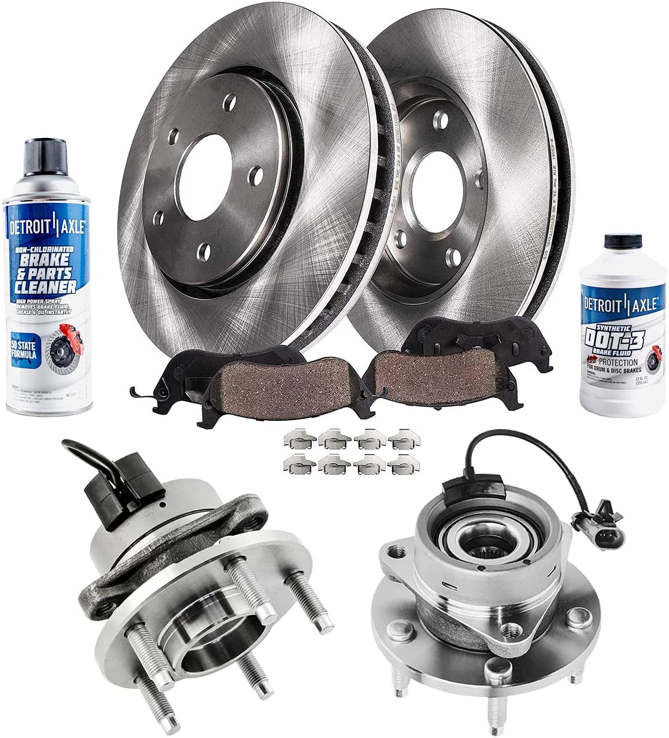 2009 2008 Axle 2010 Detroit Kit Rotors 06-11 Ceramic Bearing Disc 2006 Replacement 2007 - Brake Brakes Chevrolet HHR Brake Hubs Front 2011 Wheel Pads for
