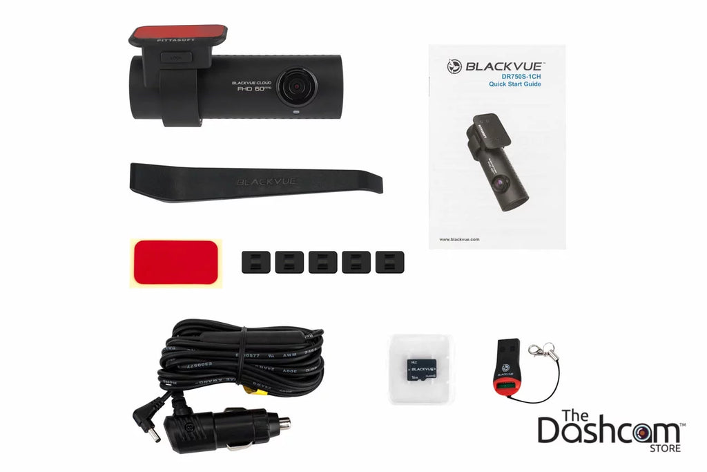 WiFi 16 Single-Lens Memory 1080p/60fps GB w/ BlackVue DR750S-1CH Dashcam GPS Card