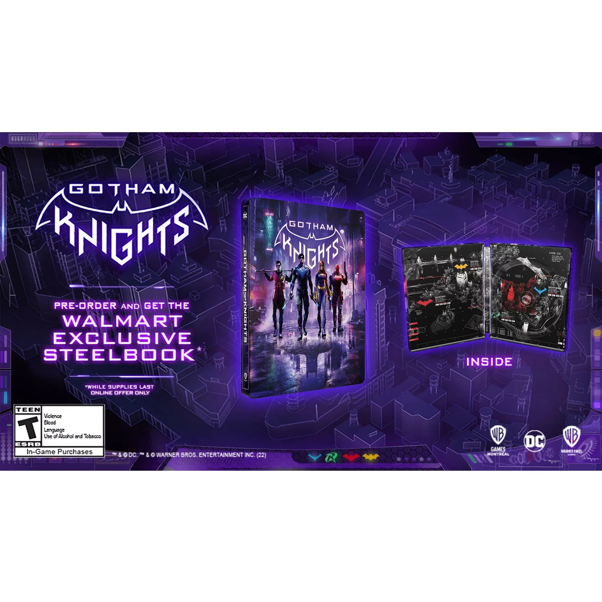 Exclusive + 5 PlayStation Knights - Gotham Steelbook