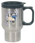 Travel Mug - Steel - Dog Bubbles Mask Funny Stainless Air Snorkeling - With
