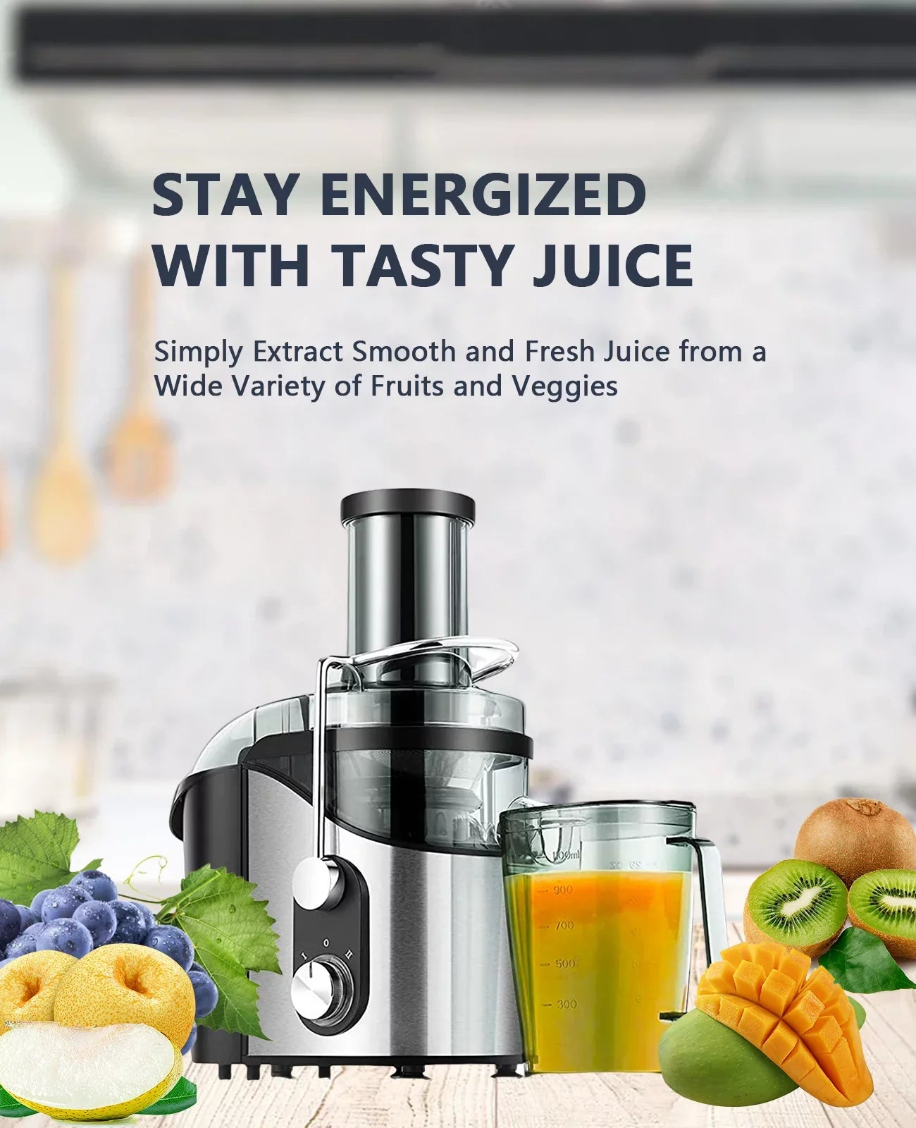 Feed Vegetables Modes 3" Centrifugal Chute Fruits 2 Juicer for & with Machine Speed -