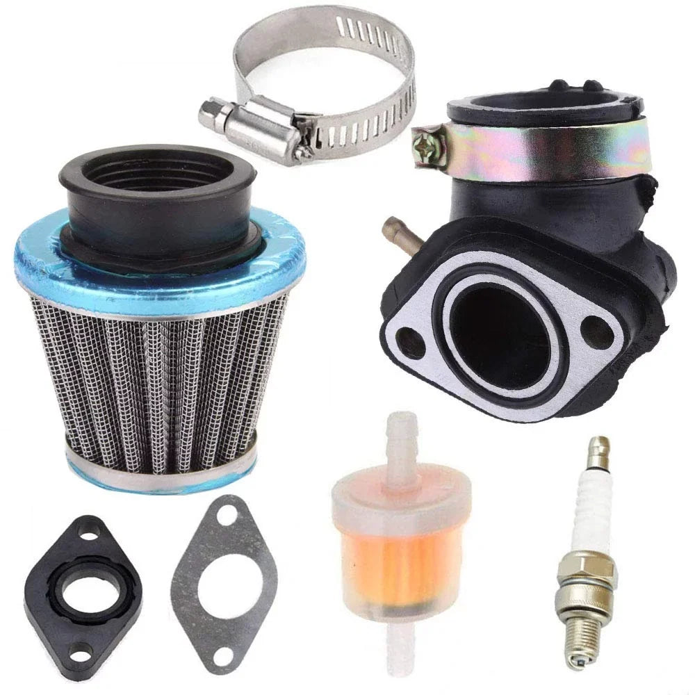 50CC Fit 4 Scooter Carb Carburetor Engine Taotao Intake 49CC 18mm Stroke Manifold Air GY6 Filter for