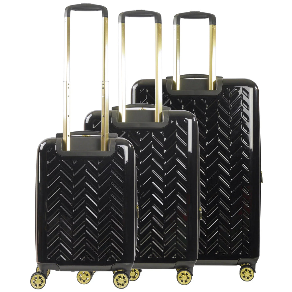 Piece Grove Wheels, and Inch, 22, Hardshell 31 Black Rolling 27, Spinner Suitcase 3 Set with Luggage,