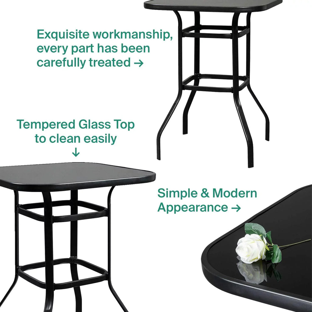 Finish Metal Solid Aesthetically Table Multi Glass Purpose Designed With Bar Marlowe