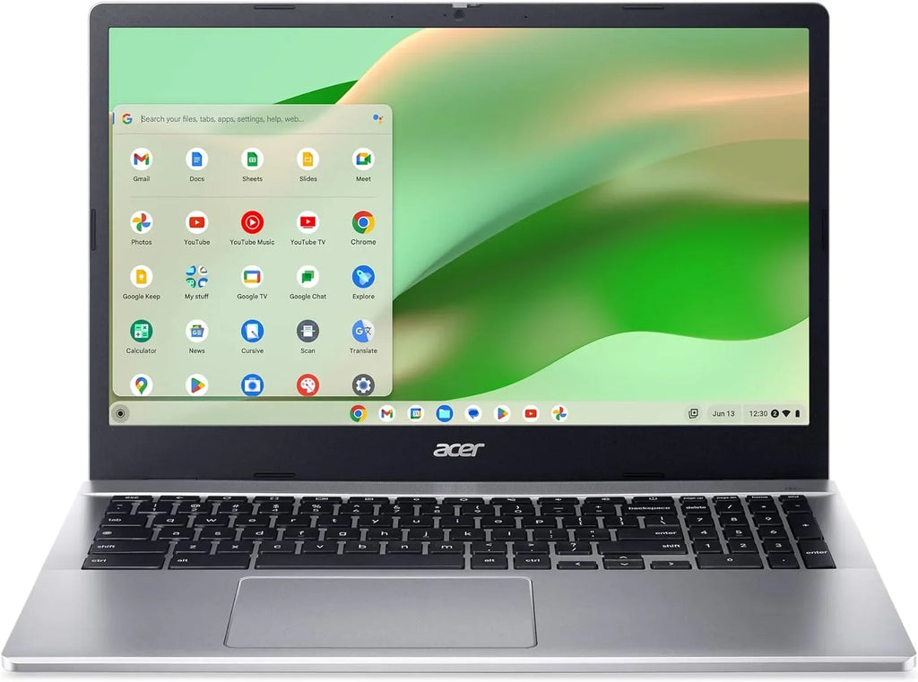 FHD Chrome Chromebook Accessories Laptop, Touchscreen Life, 64GB Wi-Fi, 315 15.6" 8GB Acer RAM, (4 + N100 Battery OS, Silver Core), eMMC, DDR5 Display, Quad-core Tigology Long