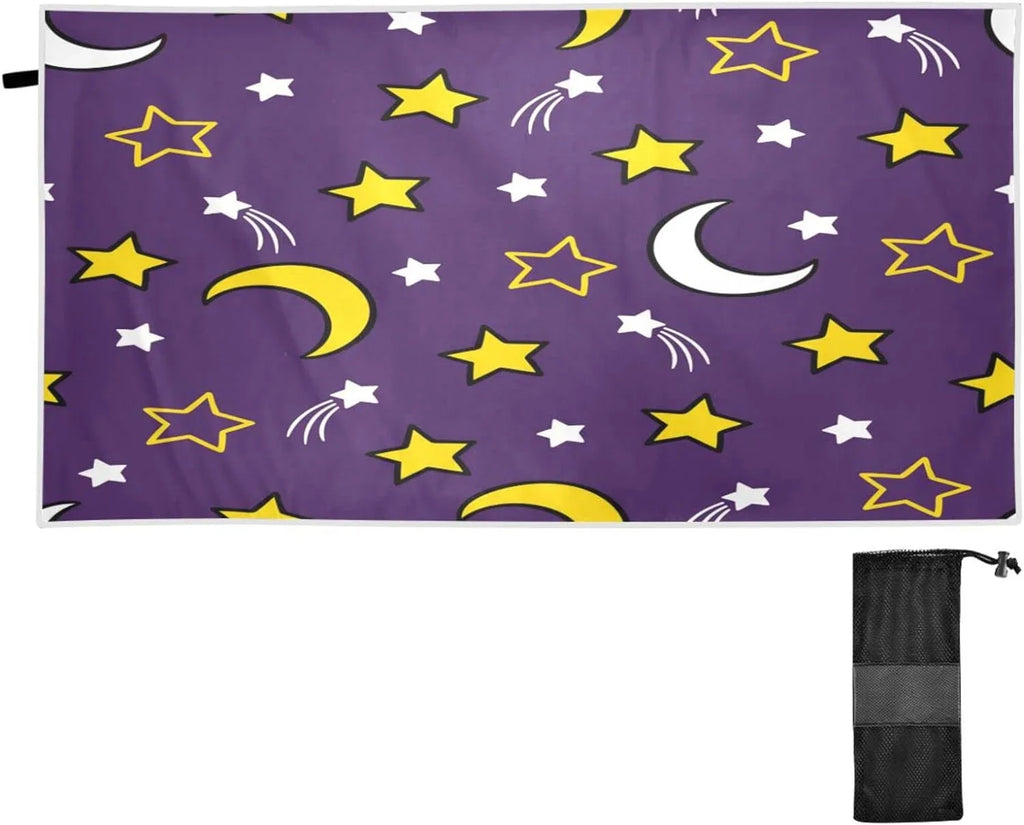 Travel Swimming for Beach Stars Towel Camping Holiday（419） Towels Dry - Super Absorbent - Oversized Moon Bestwell Towel Lightweight Quick and Compact