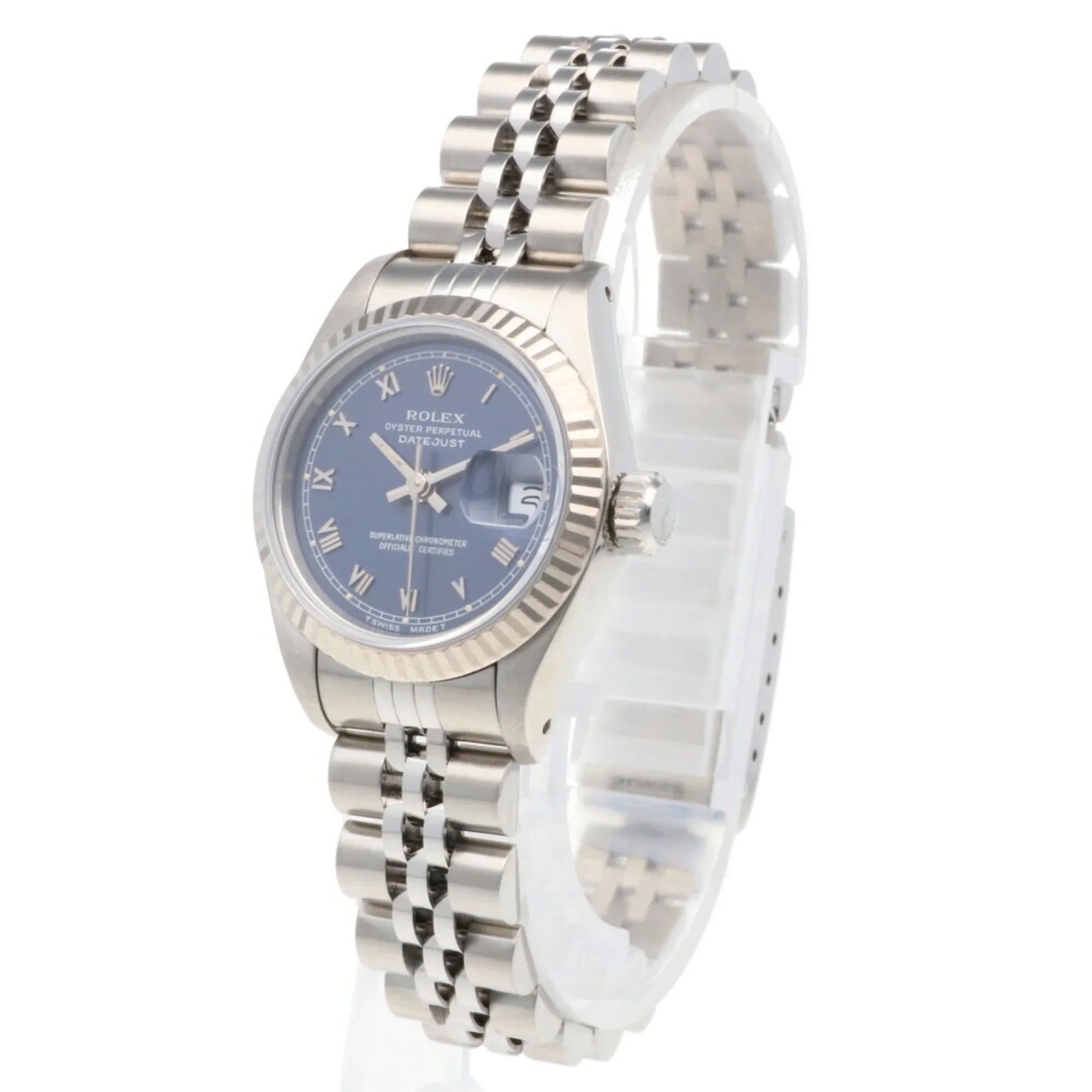 Winding Steel Watch Pre-Owned 69174 Automatic (Good) Oyster Perpetual Stainless Ladies Datejust