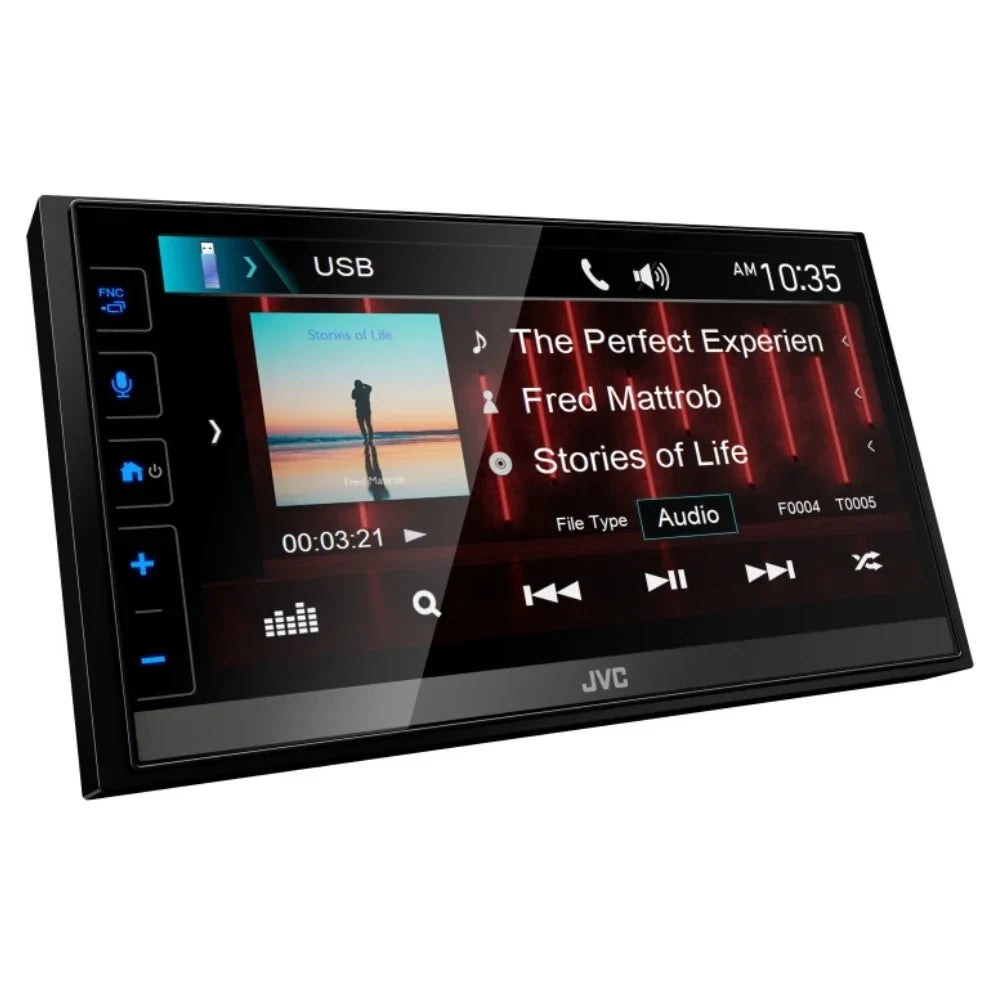 with Receiver Multimedia Camera Digital 6.8" Backup JVC Double-DIN KW-M780BT New