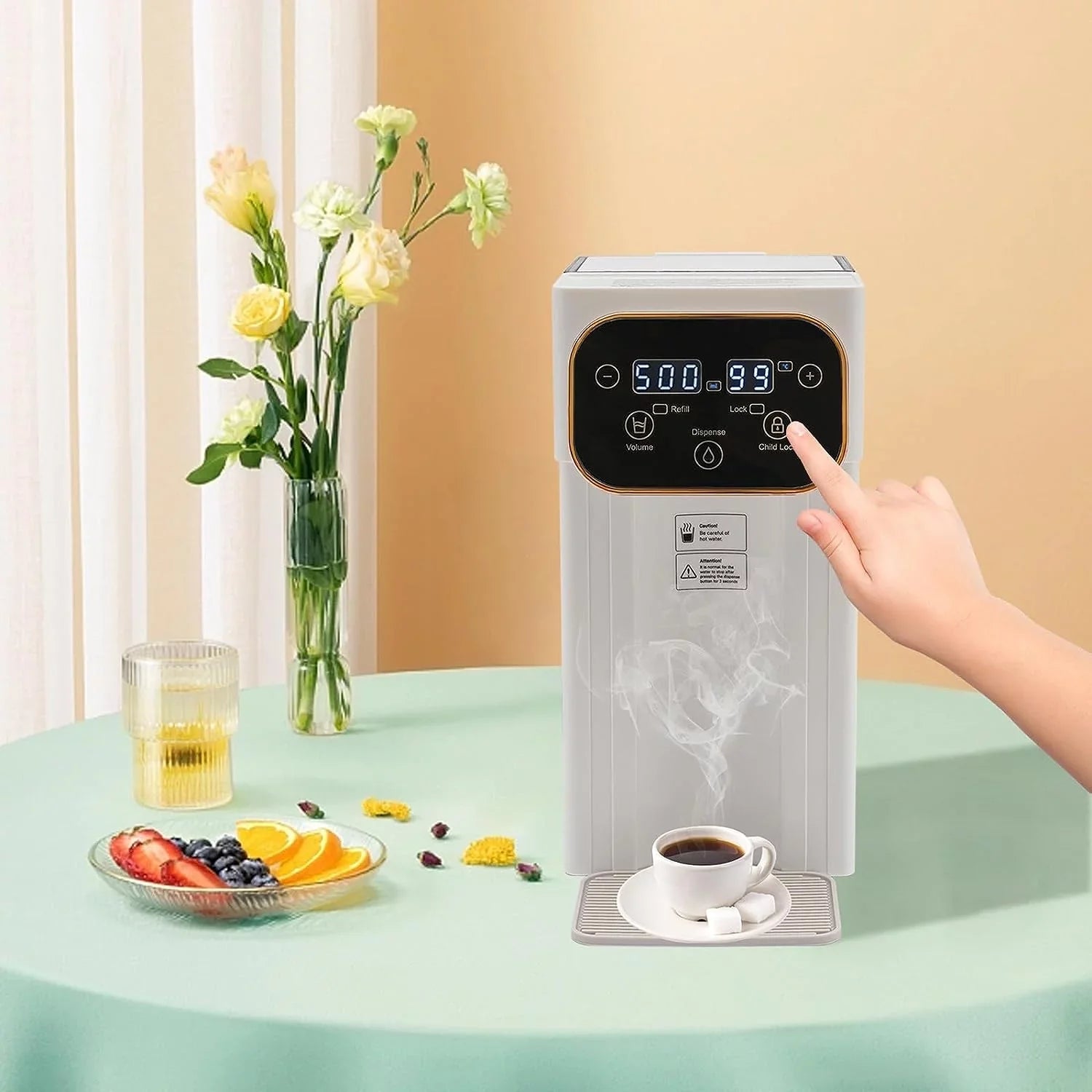 High With Setting Lock Hot Dispenser Volume 12 liquid Temp MIDUO 8 & Safety Instant Filter Temperatures