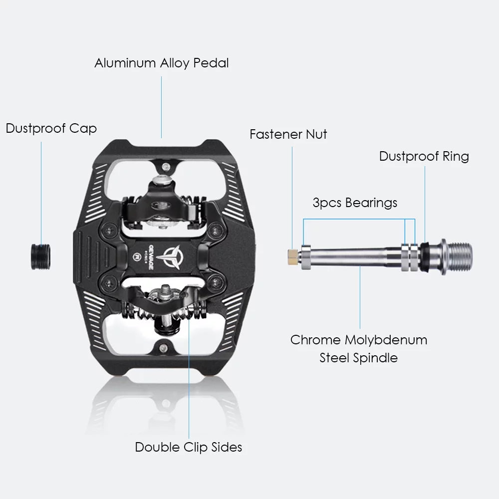 with Pedals Transfer Optimal Clip Cleats for Efficient Double MTB Pedals Sided